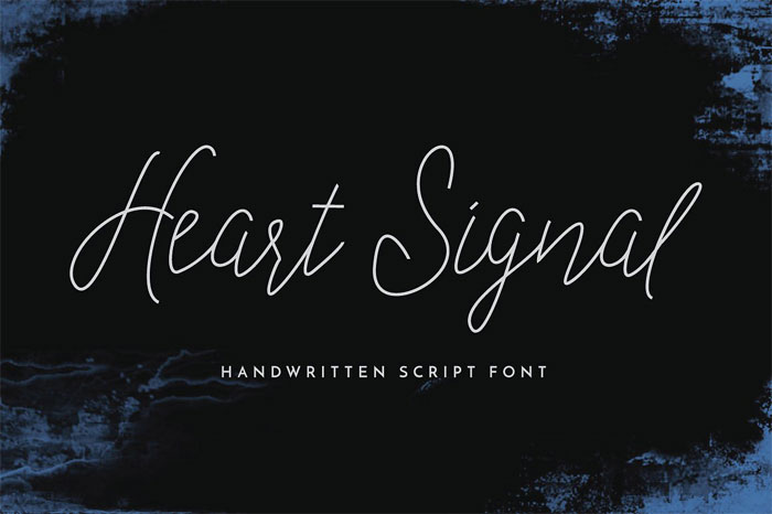 Heart-Signal-Typeface Cool Signature Font Examples (Pick The Best Autograph Font)
