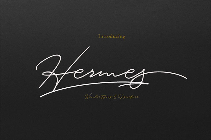 Hermes Cool Signature Font Examples (Pick The Best Autograph Font)