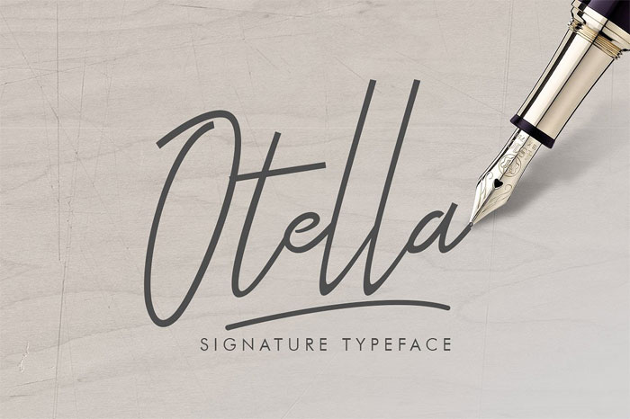 Otella-Signature Cool Signature Font Examples (Pick The Best Autograph Font)
