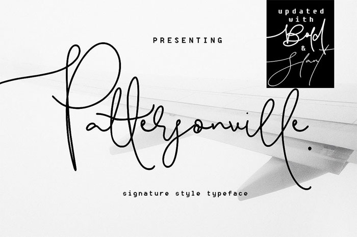 Pattersonville-Script-Font Cool Signature Font Examples (Pick The Best Autograph Font)