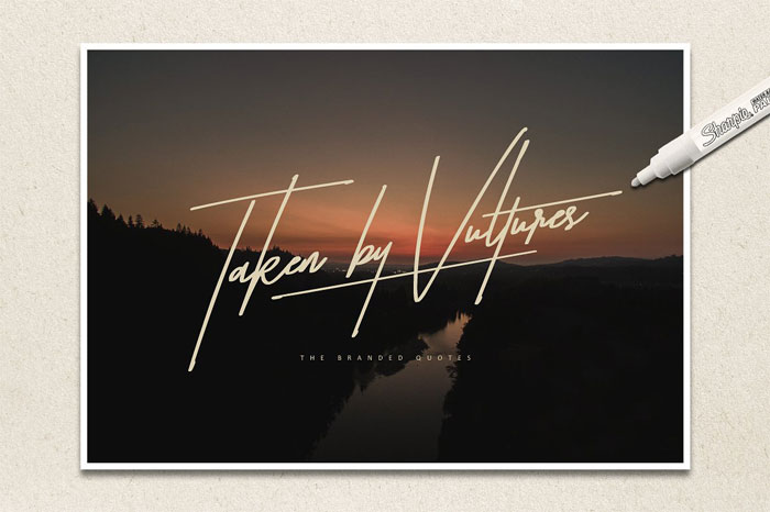 Taken-by-Vultures Cool Signature Font Examples (Pick The Best Autograph Font)