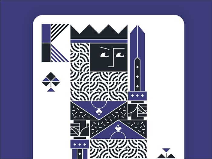 king_spades_dribbble_2 The Face Cards and Intricate Playing Card Designs