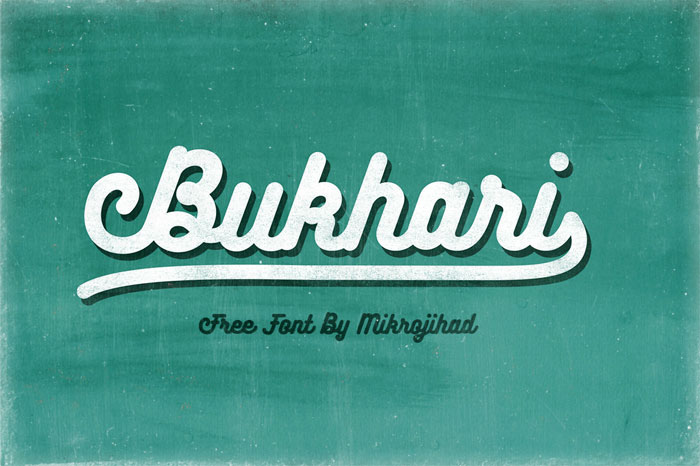 Bukhari-Free-Font 90 FREE Retro and Vintage Fonts To Download