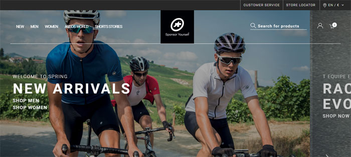 ASSOS 78 Great Examples of Cool Website Designs