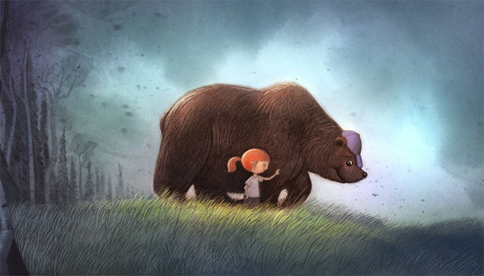Bear-WoodsSm 15 Cute Book Illustration Examples To Check Out