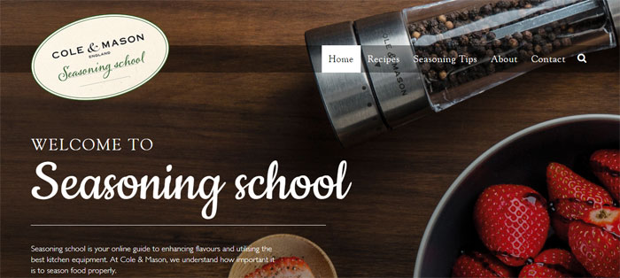 Seasoning-School 78 Great Examples of Cool Website Designs