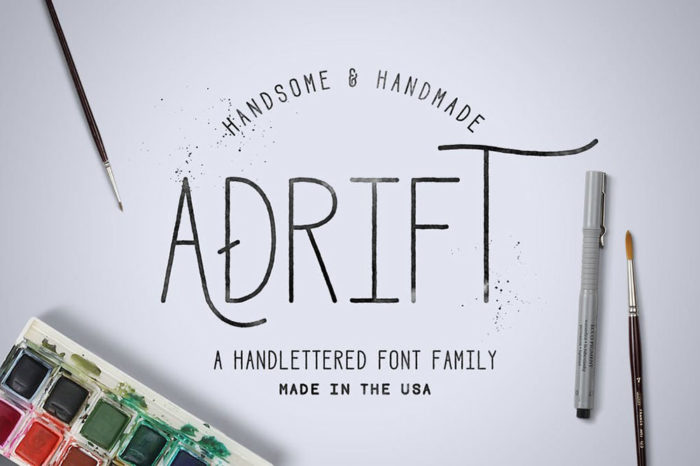 Adrift-Font-700x466 The best 72 free fonts for logos to create modern and creative designs