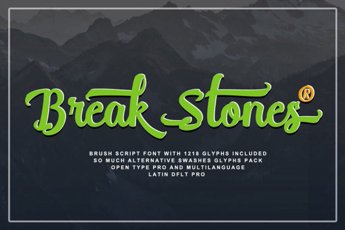 Break-Stones-Pro-700x466 The best 72 free fonts for logos to create modern and creative designs