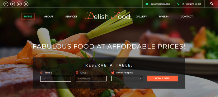Delish-Food-a-Hotels-and Free HTML templates for Portfolios, Real Estate, Business websites and more