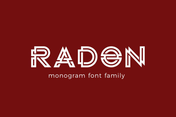 RADON-Monogram-Logo-Font-700x466 The best 72 free fonts for logos to create modern and creative designs