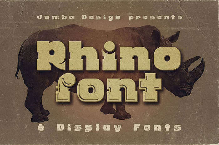 Rhino-–-Display-Font-700x466 The best 72 free fonts for logos to create modern and creative designs
