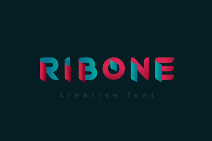 RibOne-Logo-Font-700x466 The best 72 free fonts for logos to create modern and creative designs