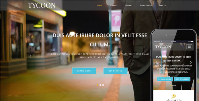 Tycoon-a-Corporate Free HTML templates for Portfolios, Real Estate, Business websites and more