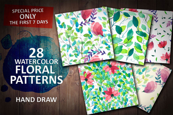 watercolor-floral-pattern-7 Background pattern examples that you should check out