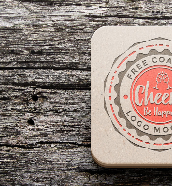 Coaster-Mockup-P Logo mockup templates to download and use to present your logos