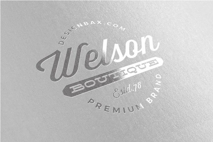 Free-Metallic-Silver-Logo-M Logo mockup templates to download and use to present your logos