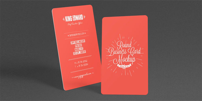 Free-Stylish-Round-Business Business card mockup templates to use for presenting your designs