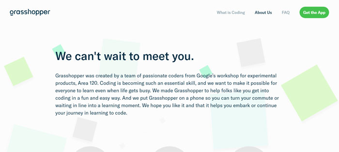 Grasshopper About us page design: Tips and best practices to create one