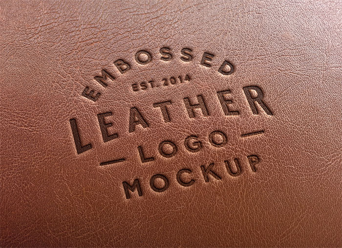 Leather-Stamping-Logo-MockU Logo mockup templates to download and use to present your logos