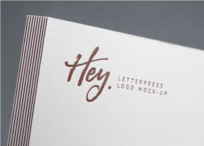 Letterpress-Logo-Moc Logo mockup templates to download and use to present your logos