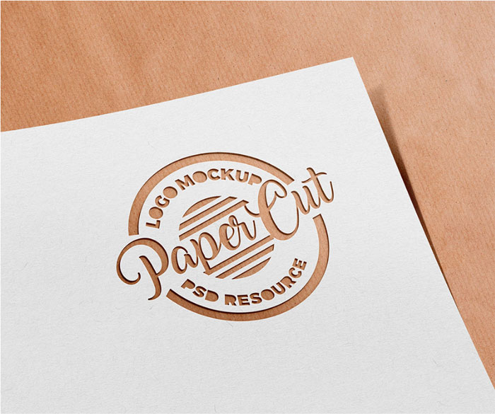 Paper-Cutout-Logo-Mockup Logo mockup templates to download and use to present your logos