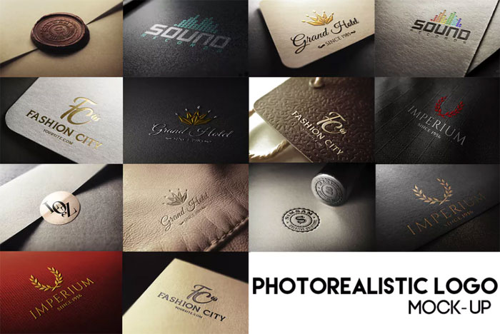 Photorealistic-Logo-Mock-Up Logo mockup templates to download and use to present your logos