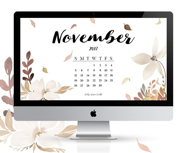 Free-Printable-November-2017-Calendar-Wallpapers-by-KellySugarCrafts 54 Cute wallpapers to download for your desktop background