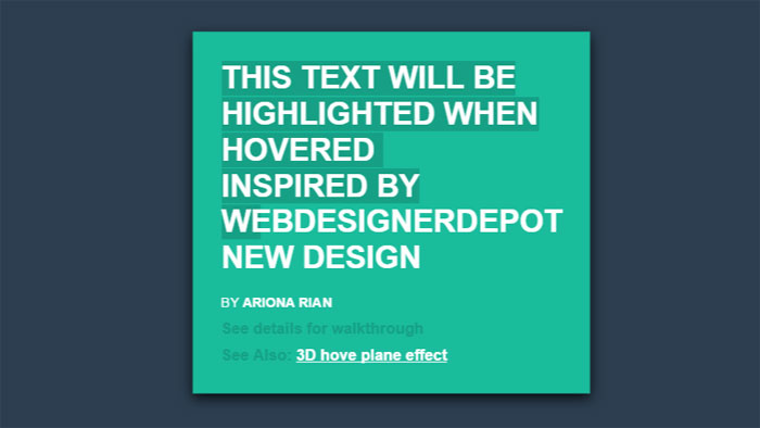 animated-highlighted-text 116 Cool CSS Text Effects Examples That You Can Download
