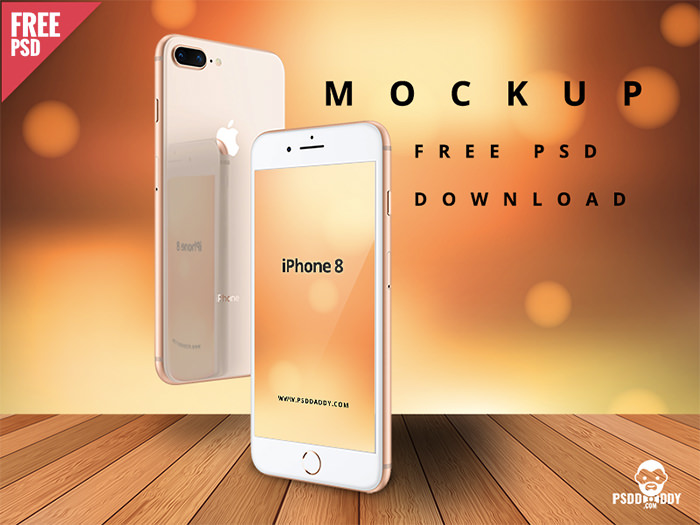 gold-iphone-8 iPhone mockup templates to download for presenting your designs