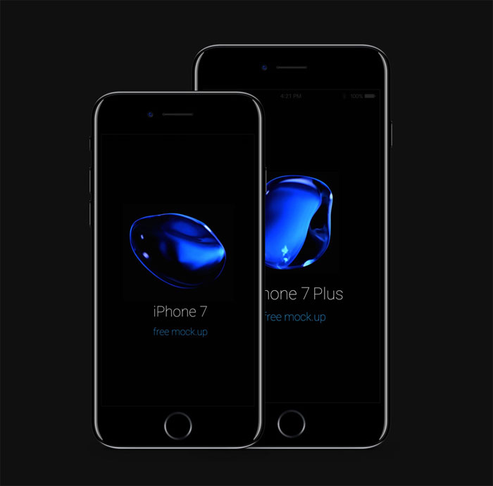 iPhone-7-Psd-Jet-Black-Mock iPhone mockup templates to download for presenting your designs