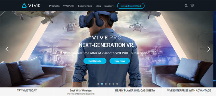 VIVE™-I-Discover-Virtual-Re-700x314 Innovative virtual reality companies and their neat presentation websites