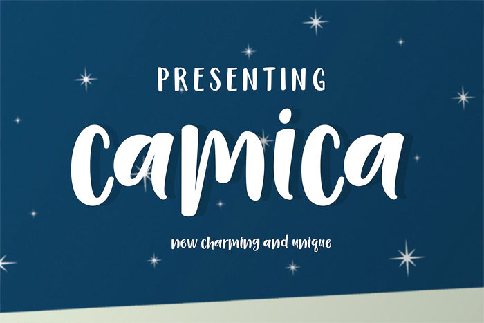 camica--700x467 117 Free Christmas fonts to use for holiday projects