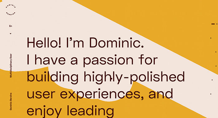 dominic-berzins-700x380 78 Great Examples of Cool Website Designs