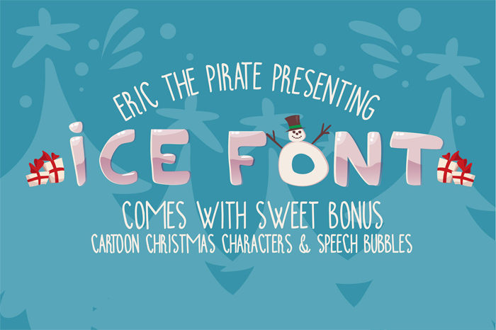 ice-font-presents-1-1-700x466 117 Free Christmas fonts to use for holiday projects