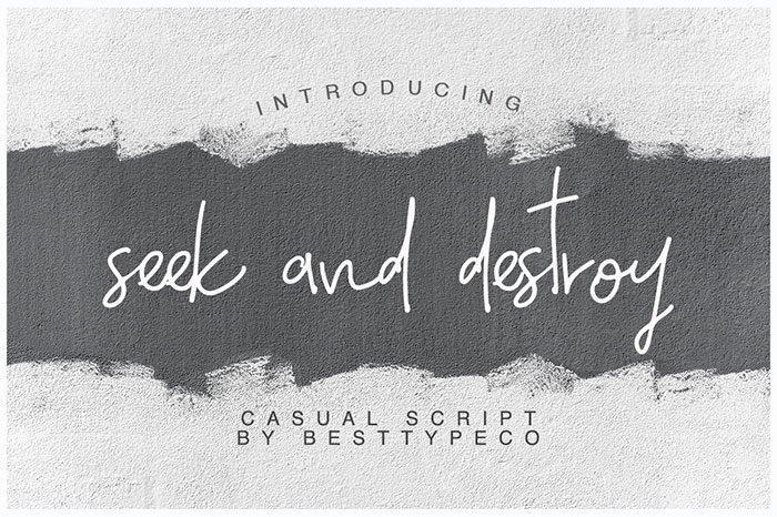 Seek-and-Destroy-700x466 Download The Script Fonts Bundle: 80+ Elegant Fonts (with Extended License)
