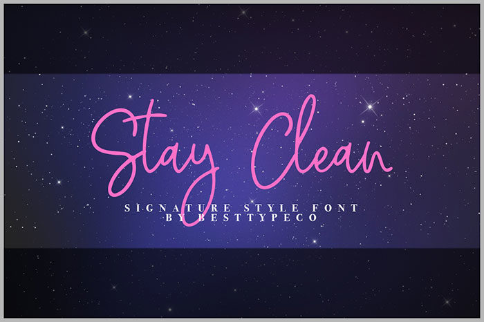 Stay-Clean-700x466 Download The Script Fonts Bundle: 80+ Elegant Fonts (with Extended License)