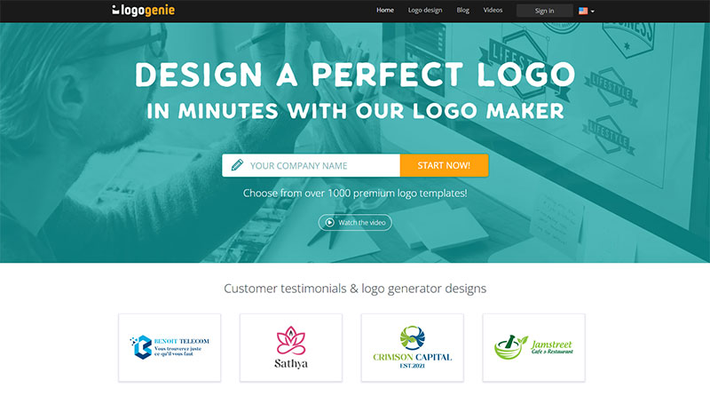 logogenie Logo maker apps to try as an alternative to hiring a designer