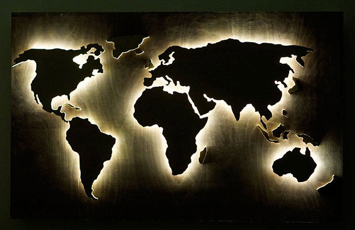 led-Map-700x454 27 World Map Posters For Passionate Travelers