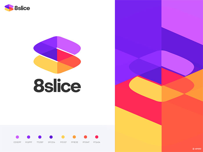 8slice-3-01 25 Awesome Geometric Logos You Should Check Out