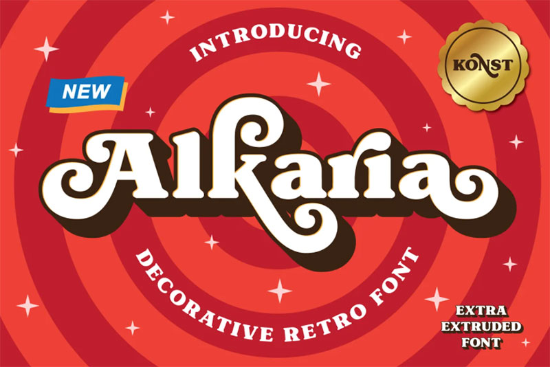 Alkaria 90 FREE Retro and Vintage Fonts To Download