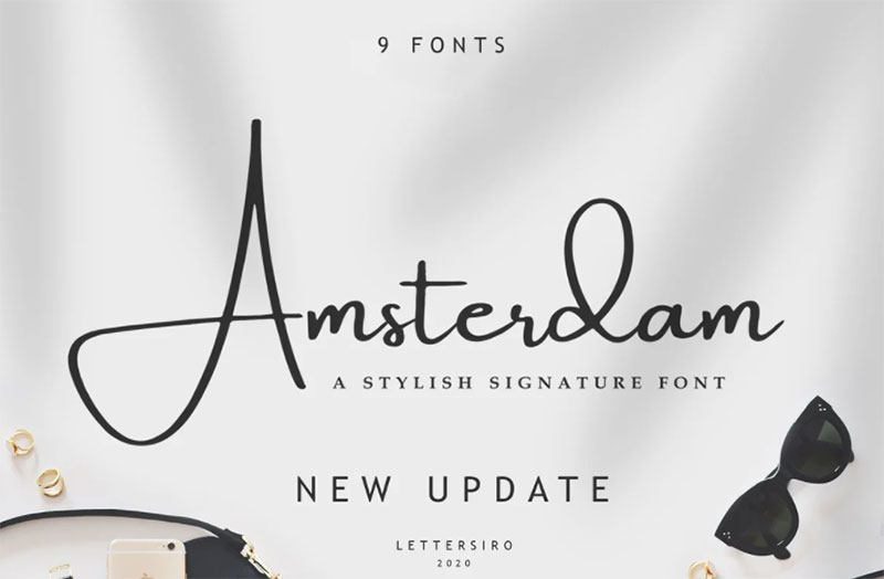 Amsterdam 100 Cool Fonts to Make Your Designs Stand Out