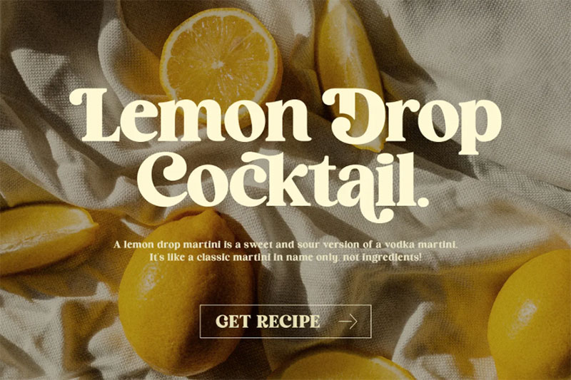 Cocktail 90 FREE Retro and Vintage Fonts To Download