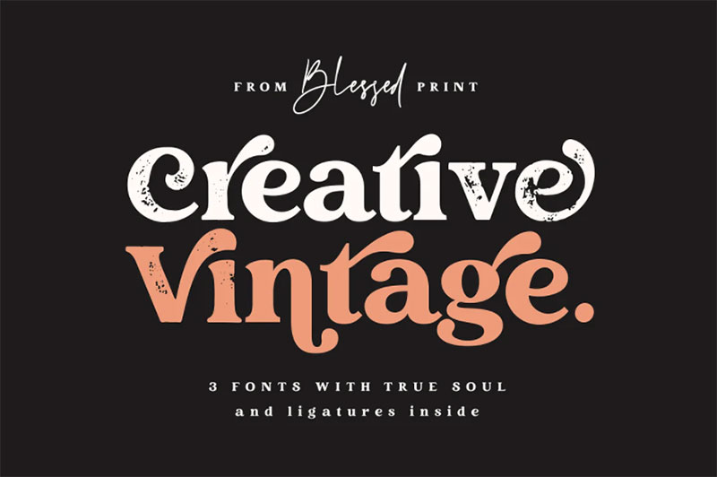 Creative-Vintage-Font-Duo 100 Cool Fonts to Make Your Designs Stand Out