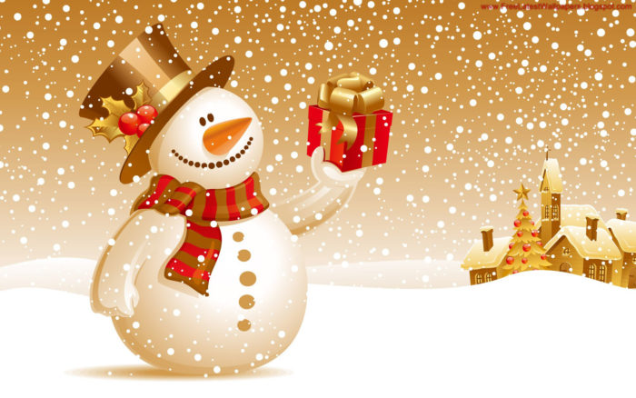 Festive-snowman_google-700x438 Free Christmas Backgrounds to Use in Photoshop
