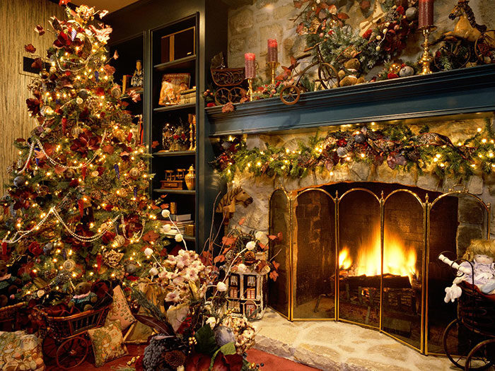 Fireplace-700x525 Free Christmas Backgrounds to Use in Photoshop