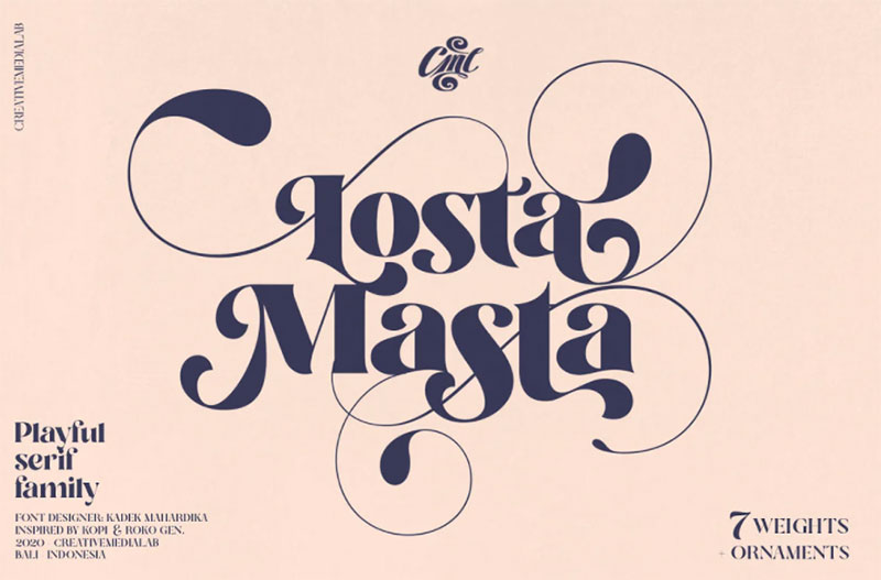 Losta-Masta 100 Cool Fonts to Make Your Designs Stand Out
