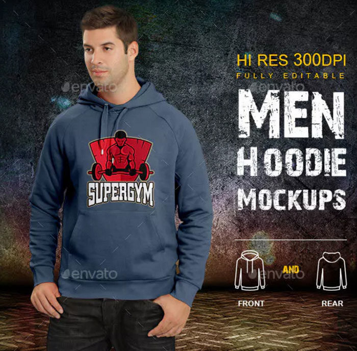 Man-Hoodie-Mockup-700x688 Hoodie mockup templates that you can download now