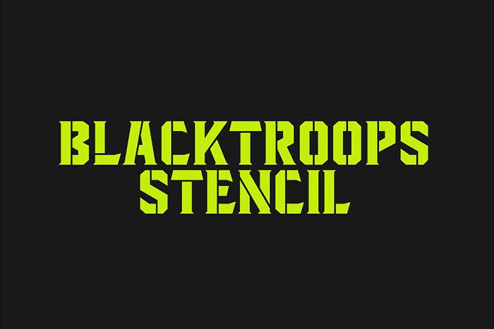 backtroops-700x467 Stencil font examples that you can download