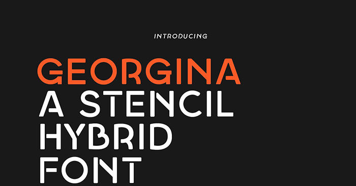 georgina1-700x366 Stencil font examples that you can download