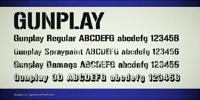 gunplay-1-700x350 Stencil font examples that you can download